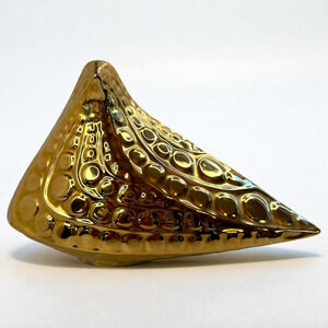 Jonathan Adler Menagerie Bird Gold Figurine Dove Quail Modern Bumpy 8.5" L READ